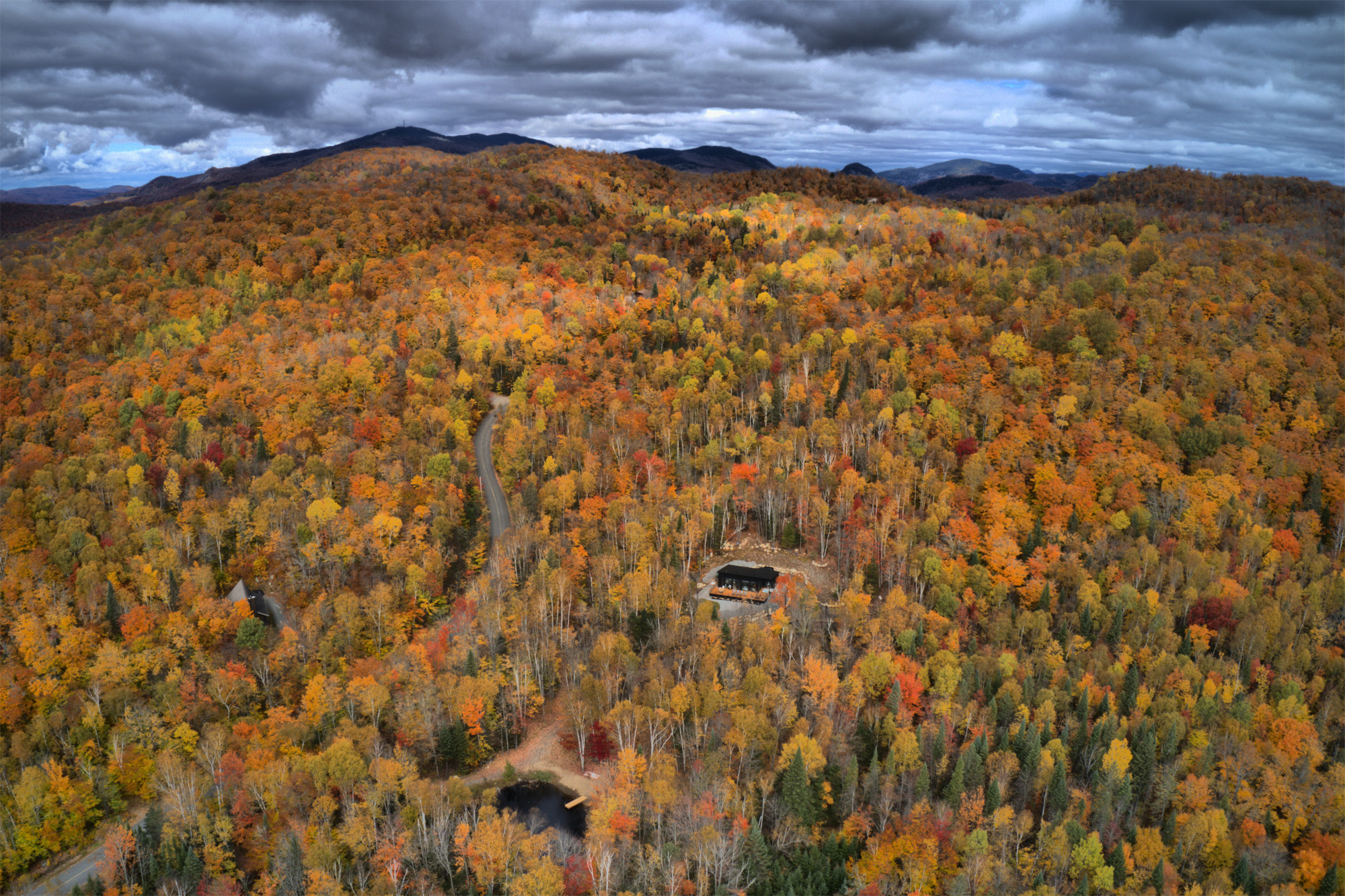 Daytime arial view